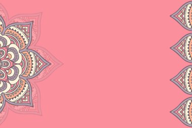 Mandala ile vektör süsleme arkaplanı