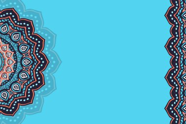 Mandala ile vektör süsleme arkaplanı