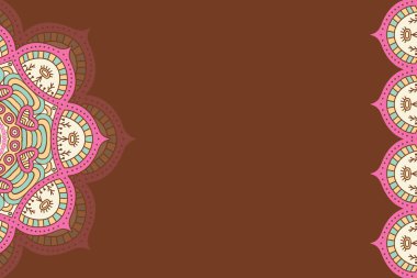 Mandala ile vektör süsleme arkaplanı