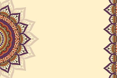 Mandala ile vektör süsleme arkaplanı