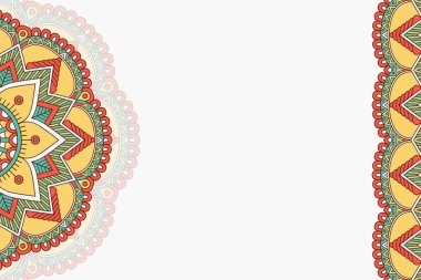 Mandala ile vektör süsleme arkaplanı