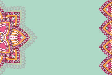 Mandala ile vektör süsleme arkaplanı