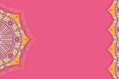 Mandala ile vektör süsleme arkaplanı