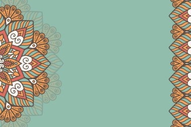 Mandala ile vektör süsleme arkaplanı