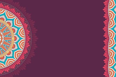 Mandala ile vektör süsleme arkaplanı