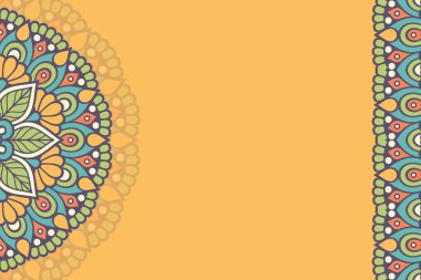 Mandala ile vektör süsleme arkaplanı