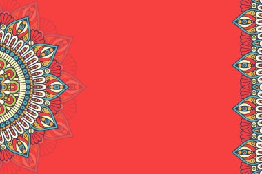 Mandala ile vektör süsleme arkaplanı