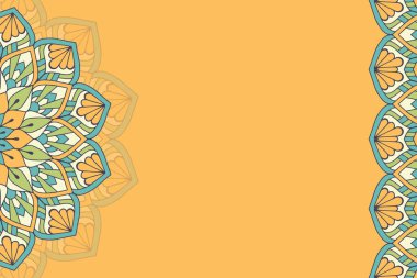Mandala ile vektör süsleme arkaplanı