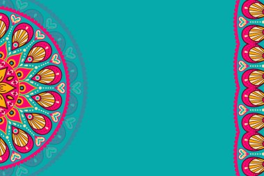 Mandala ile vektör süsleme arkaplanı