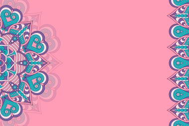 Mandala ile vektör süsleme arkaplanı
