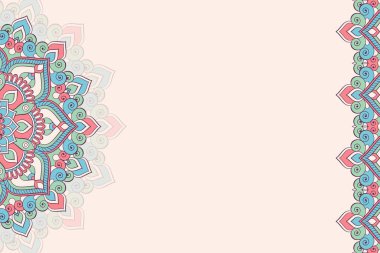 Mandala ile vektör süsleme arkaplanı