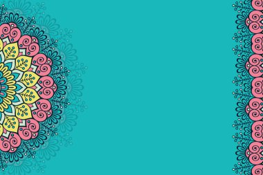 Mandala ile vektör süsleme arkaplanı