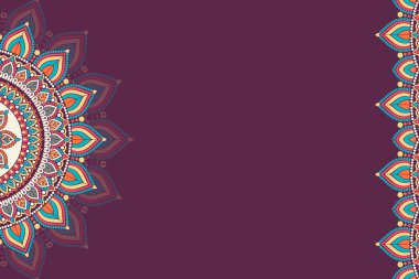 Mandala ile vektör süsleme arkaplanı