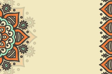 Mandala ile vektör süsleme arkaplanı