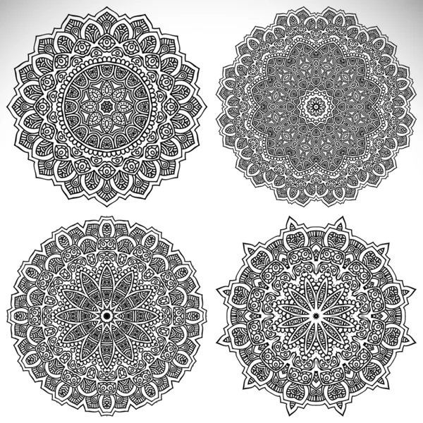 Mandala. Rond sieraad patroon. Vintage decoratieve elementen. Handgetekende achtergrond. Islam, Arabische, Indiase, ottomaanse motieven. — Stockvector