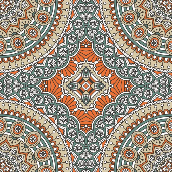 Индийский бесшовный цветочный узор. Винтажные декоративные элементы. Ручной рисунок. Ислам, арабский, индийский, оттоманские мотивы . — стоковый вектор