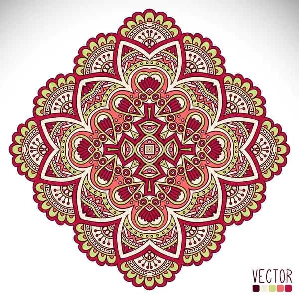 Mandala. Motif d'ornement rond. Éléments décoratifs vintage. Fond dessiné à la main. Islam, Arabe, Indien, motifs ottomans. — Image vectorielle