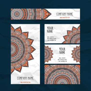 kartvizit veya davetiye. vektör arka plan. Vintage dekor elementleri. el çekilmiş arka plan.