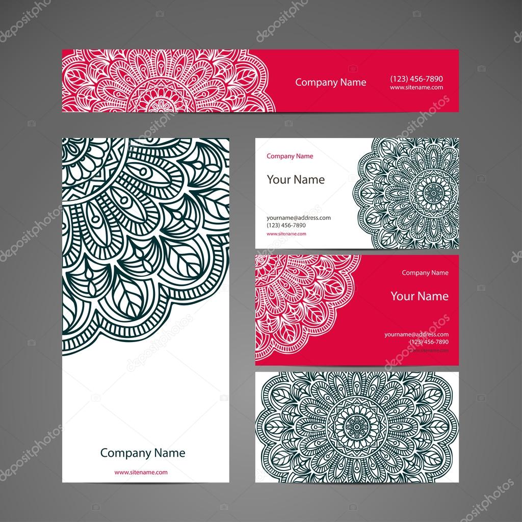 Business card or invitation. Vector background. Vintage decorative elements. Hand drawn background.