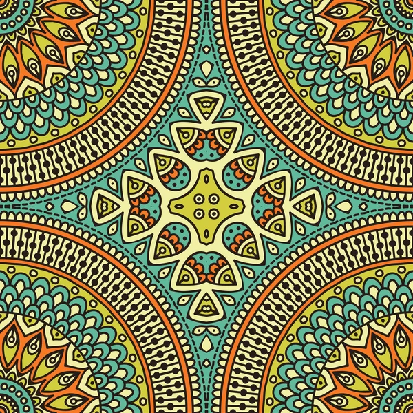 Modello floreale indiano senza cuciture. Elementi decorativi vintage. Sfondo disegnato a mano. Islam, arabo, indiano, motivi ottomani . — Vettoriale Stock