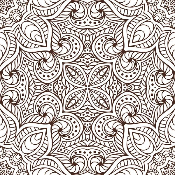 Patrón floral indio sin costuras. Elementos decorativos vintage. Fondo dibujado a mano. Islam, árabe, indio, motivos otomanos . — Vector de stock