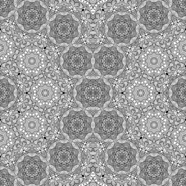 Patrón floral indio sin costuras. Elementos decorativos vintage. Fondo dibujado a mano. Islam, árabe, indio, motivos otomanos . — Vector de stock