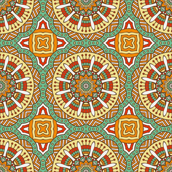 Patrón floral indio sin costuras. Elementos decorativos vintage. Fondo dibujado a mano. Islam, árabe, indio, motivos otomanos . — Vector de stock