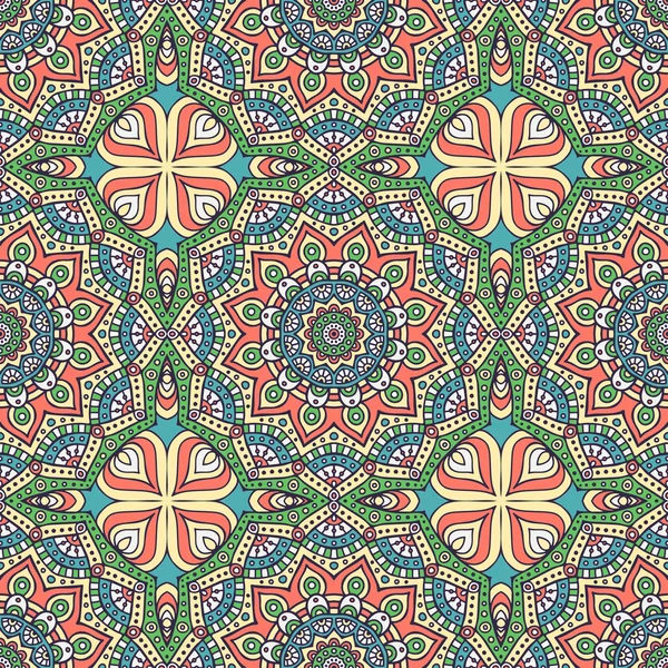 Indische nahtlose Blumenmuster. Vintage dekorative Elemente. Handgezeichneter Hintergrund. islam, arabisch, indisch, osmanische Motive. — Stockvektor
