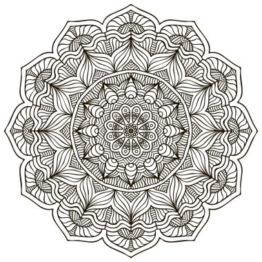Mandala. Round Ornament Pattern. Vintage decorative elements. Hand drawn background. Islam, Arabic, Indian, ottoman motifs. clipart
