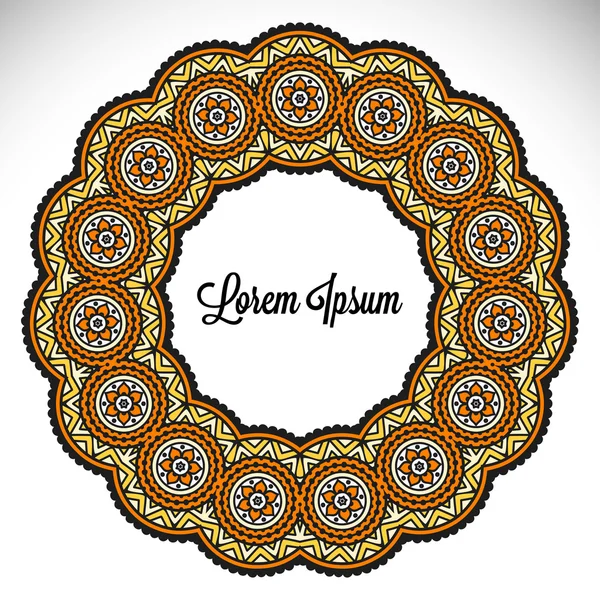 Mandala. Motif d'ornement rond. Éléments décoratifs vintage. Fond dessiné à la main. Islam, Arabe, Indien, motifs ottomans. — Image vectorielle