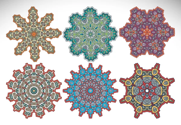 Mandala. Motif d'ornement rond. Éléments décoratifs vintage. Fond dessiné à la main. Islam, Arabe, Indien, motifs ottomans. — Image vectorielle