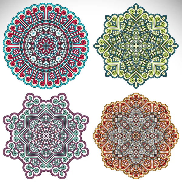 Mandala. Modello di ornamento rotondo. Elementi decorativi vintage. Sfondo disegnato a mano. Islam, arabo, indiano, motivi ottomani. — Vettoriale Stock