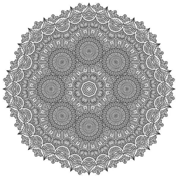 Mandala. Motif d'ornement rond. Éléments décoratifs vintage. Fond dessiné à la main. Islam, Arabe, Indien, motifs ottomans. — Image vectorielle