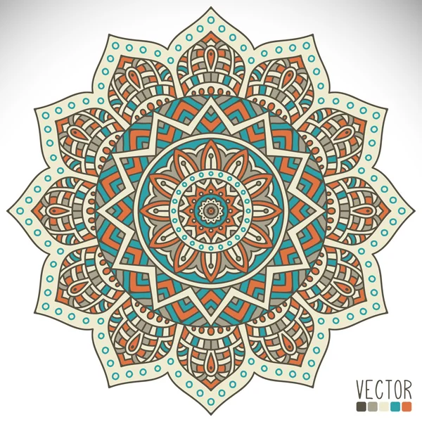 Mandala. Round Ornament Pattern. Vintage decorative elements. Hand drawn background. Islam, Arabic, Indian, ottoman motifs. — Stock Vector