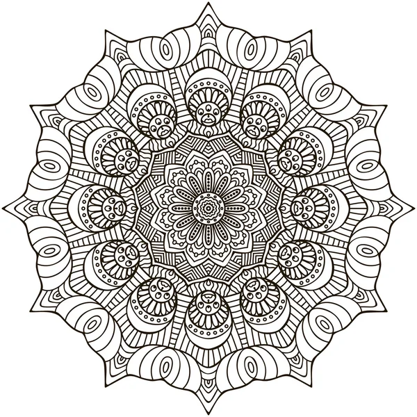 Mandala. Motif d'ornement rond. Éléments décoratifs vintage. Fond dessiné à la main. Islam, Arabe, Indien, motifs ottomans. — Image vectorielle