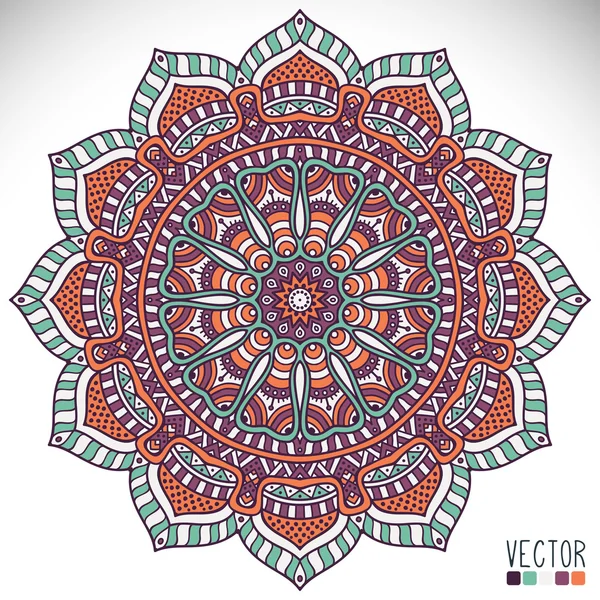 Mandala. Round Ornament Pattern vorhanden. Vintage dekorative Elemente. Handgezeichneter Hintergrund. Islam, Arabisch, Indisch, osmanische Motive. — Stockvektor