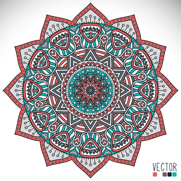 Mandala. Round Ornament Pattern vorhanden. Vintage dekorative Elemente. Handgezeichneter Hintergrund. Islam, Arabisch, Indisch, osmanische Motive. — Stockvektor