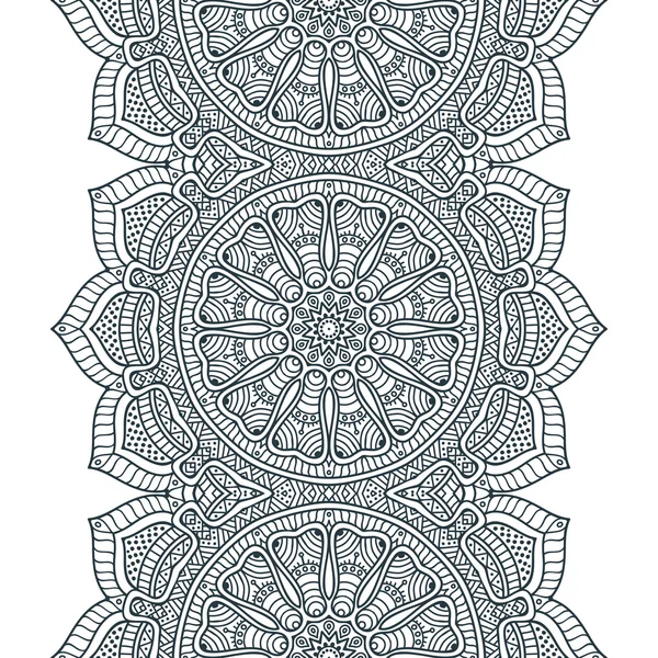 Mandala. Modello di ornamento rotondo. Elementi decorativi vintage. Sfondo disegnato a mano. Islam, arabo, indiano, motivi ottomani. — Vettoriale Stock