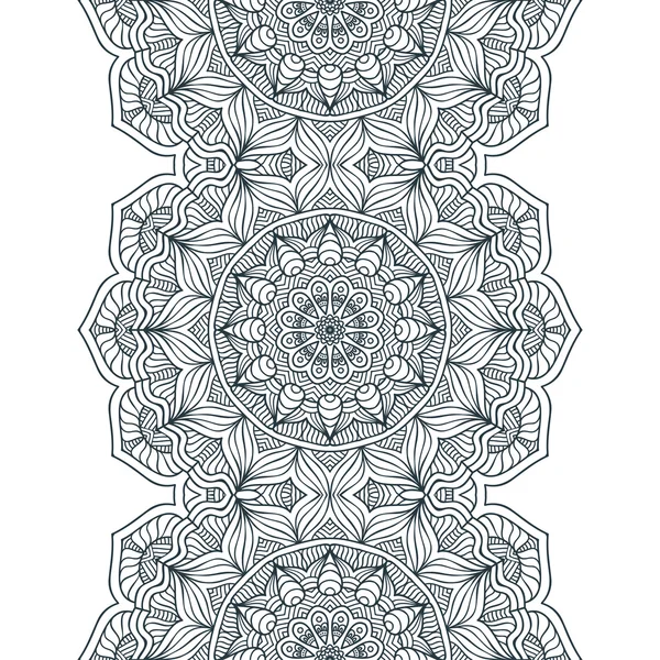 Patrón indio sin costuras con mandala — Vector de stock