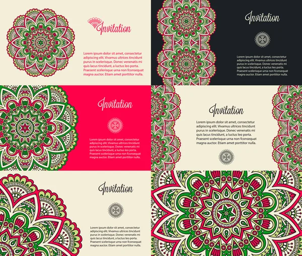 Kartvizit koleksiyonu. Vintage dekoratif öğeler. Elle çizilmiş arka plan. Islam, Arapça, Indian, Osmanlı motifleri.