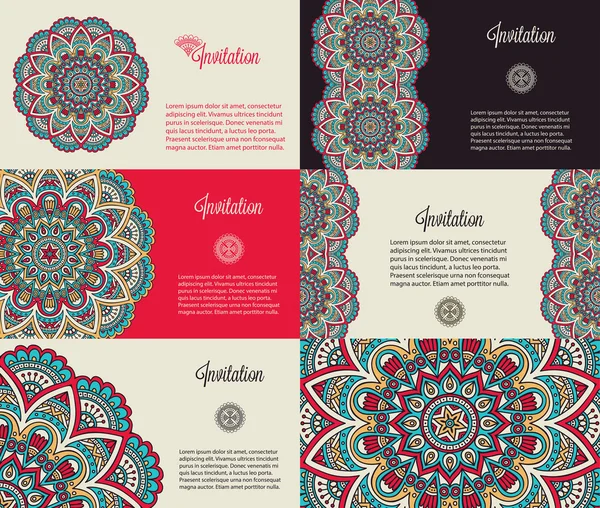 Kartvizit koleksiyonu. Vintage dekoratif öğeler. Elle çizilmiş arka plan. Islam, Arapça, Indian, Osmanlı motifleri.