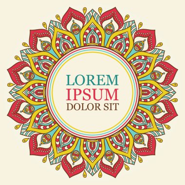 Mandala yuvarlak süsleme