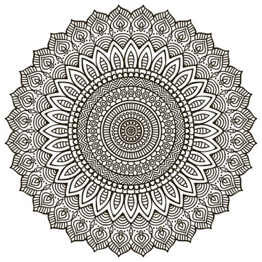 Mandala yuvarlak süsleme