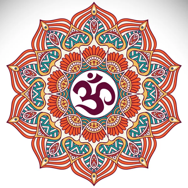 Ornamento redondo Mandala — Vector de stock