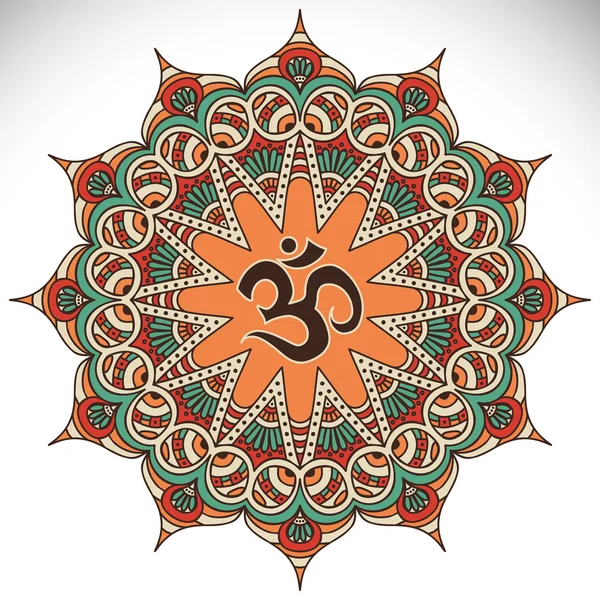 Mandala yuvarlak süsleme — Stok Vektör