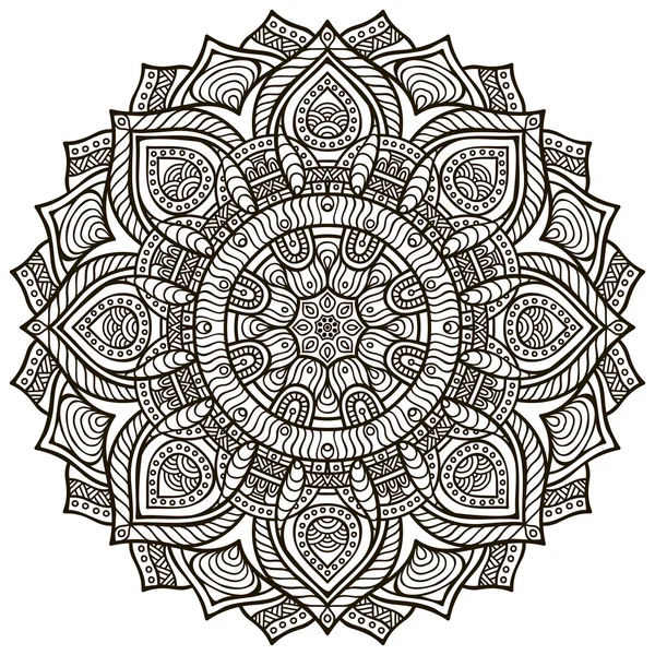 Ornamento redondo Mandala — Archivo Imágenes Vectoriales