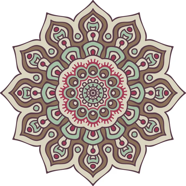 Mandala kolo ornament — Stockový vektor