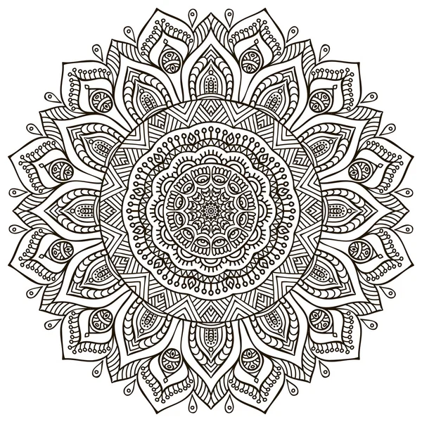 Mandala ornement rond — Image vectorielle