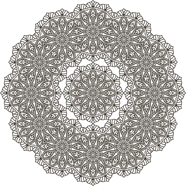 Mandala ornamento redondo — Vetor de Stock