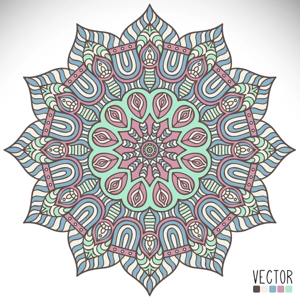 Mandala kerek dísz — Stock Vector